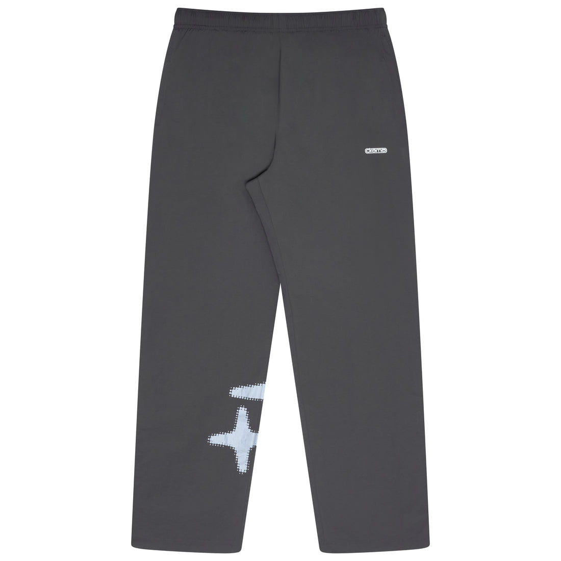 DARK GREY HALFTONE NYLON TRACK PANTS