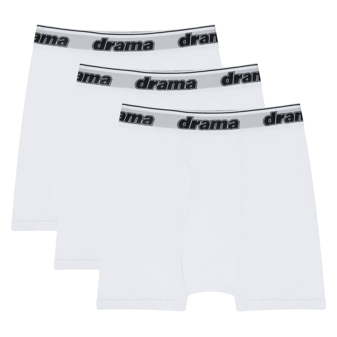 MEN'S WHITE BOXER BRIEFS (3 PACK)