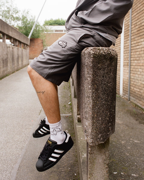 ASH GREY 4STA RUNNIN SHORTS