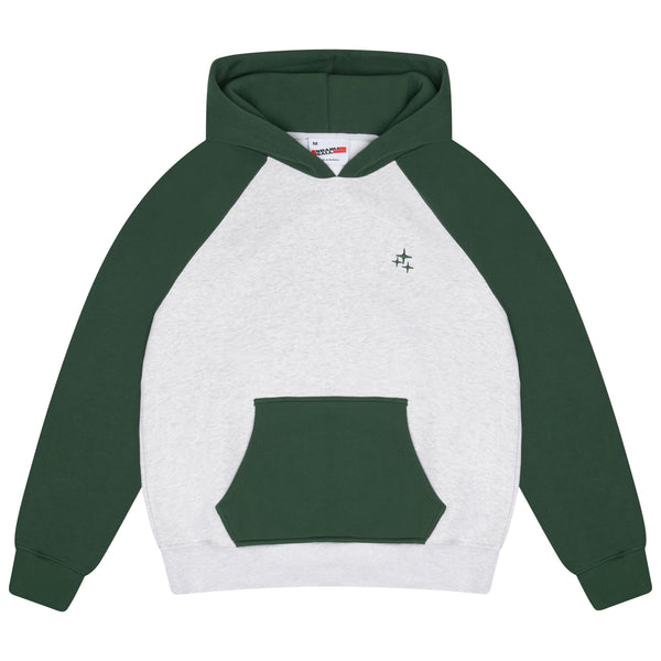 GREEN RAGLAN STA HOOD