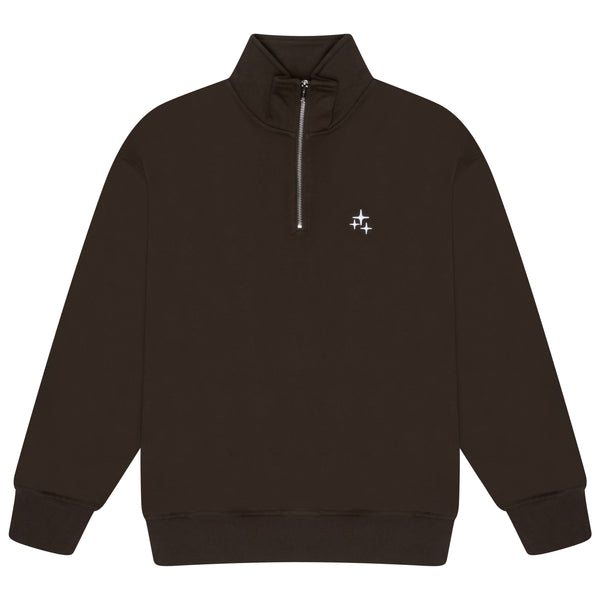 DARK BROWN STA 1/4 ZIP