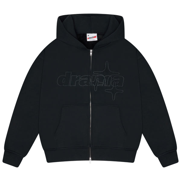 BLACK ON BLACK LINESTAR ZIP UP