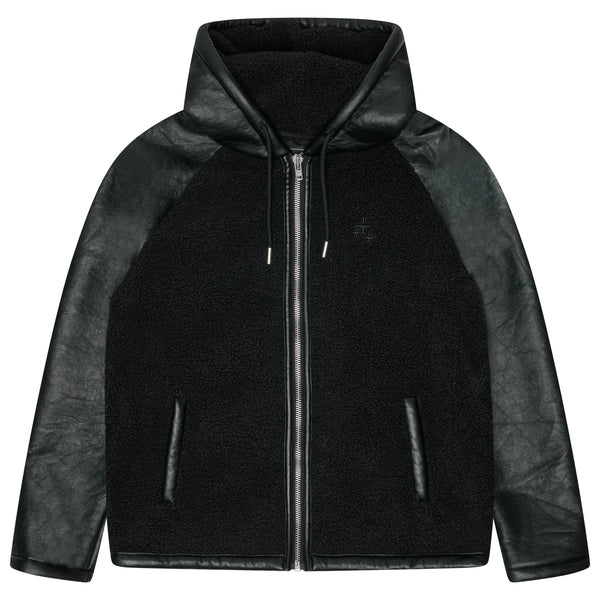 BLACK STA LEATHER SHERPA