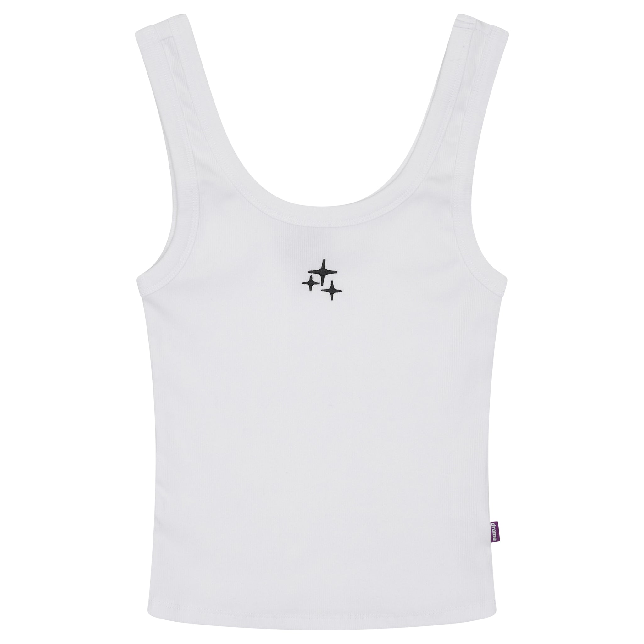 WHITE WOMENS STAR TANK VEST