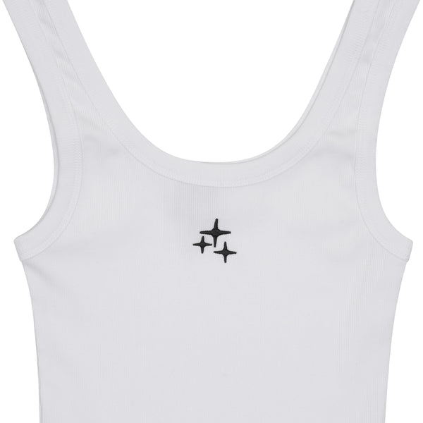 WHITE WOMENS STAR TANK VEST