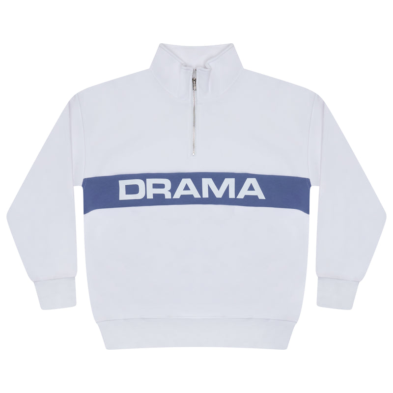 WHITE HEAVY 1/4 ZIP