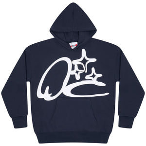 NAVY SCRIBBLE HOOD