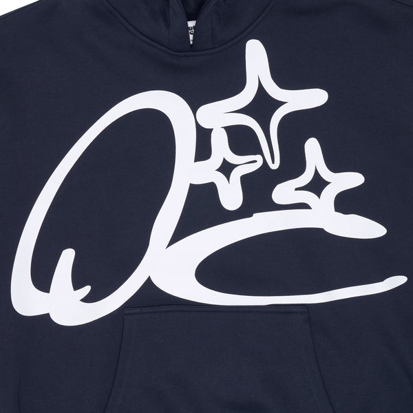 NAVY SCRIBBLE HOOD
