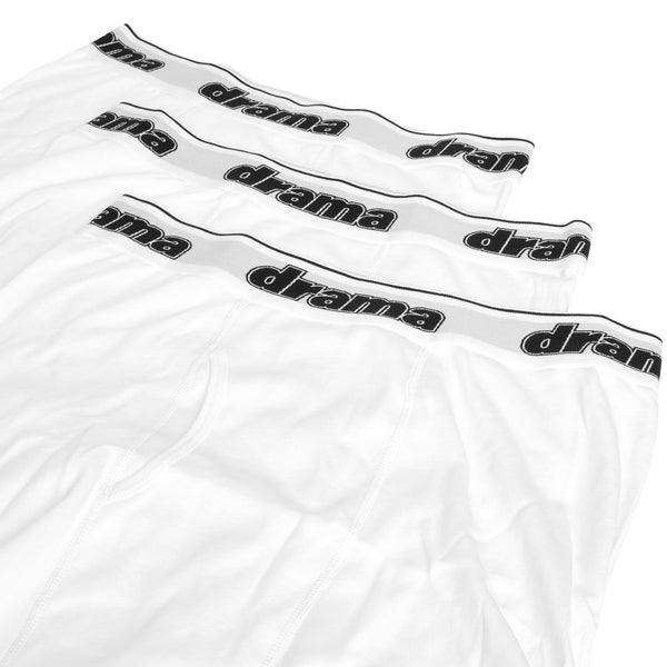 MEN'S WHITE BOXER BRIEFS (3 PACK)