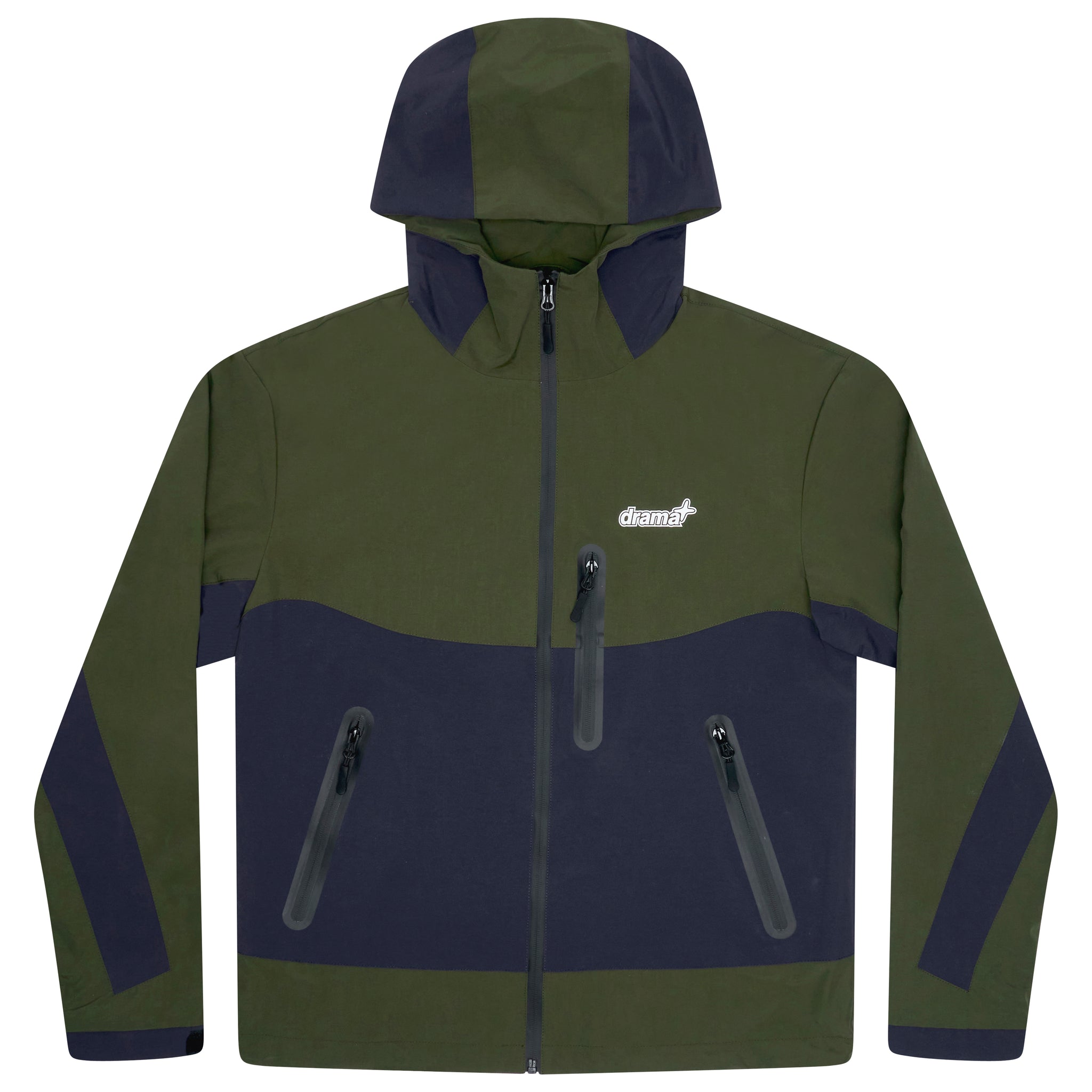 ARMY GREEN N NAVY SHELL JACKET