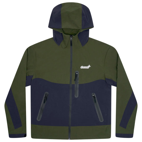 ARMY GREEN N NAVY SHELL JACKET