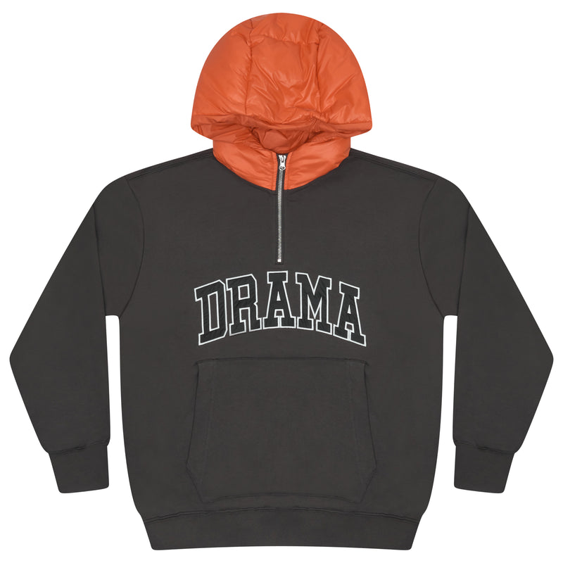 ORANGE PUFFAH HOOD 1/4 ZIP