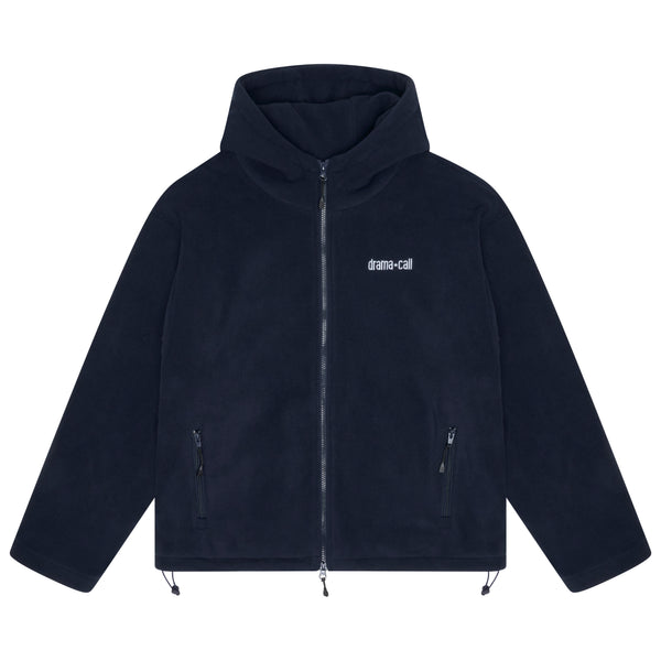 NAVY HOODED FLEECE