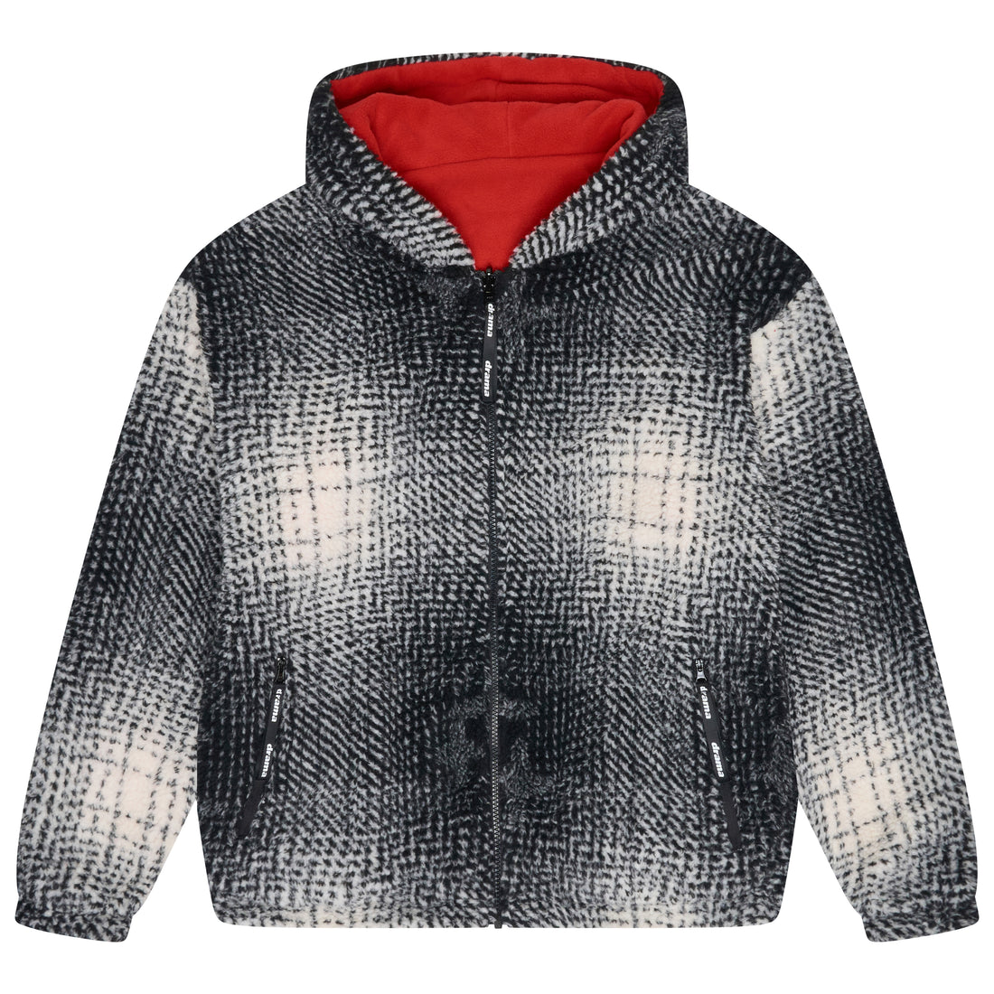 REVERSIBLE HOODED FLEECE (RED)