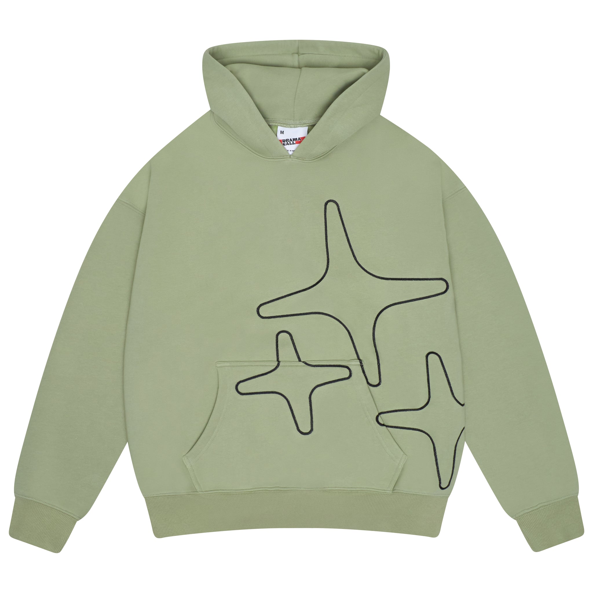 SAGE GREEN 3STA STITCH HOOD