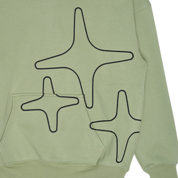 SAGE GREEN 3STA STITCH HOOD