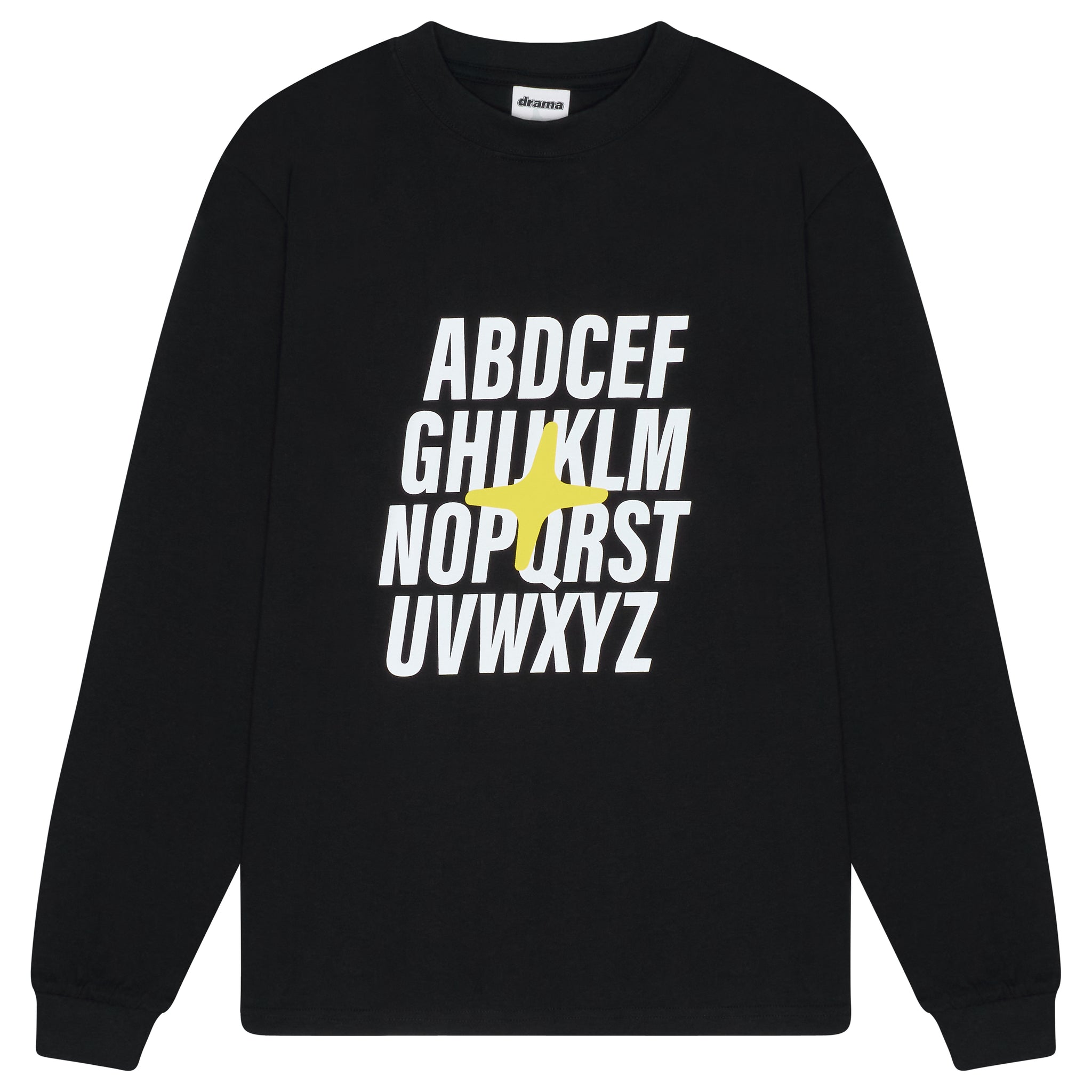 ALPHABET LONGSLEEVE TEE (BLACK)