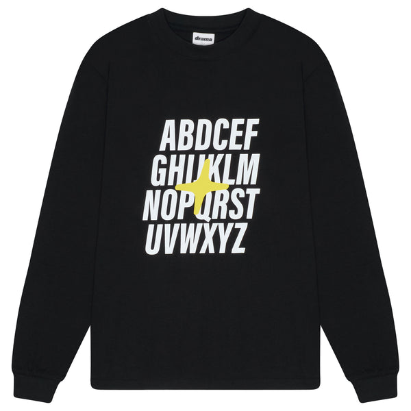 ALPHABET LONGSLEEVE TEE (BLACK)