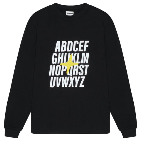 ALPHABET LONGSLEEVE TEE (BLACK)