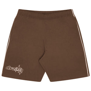 ESPRESSO BROWN LINE-STAR NYLON SHORTS