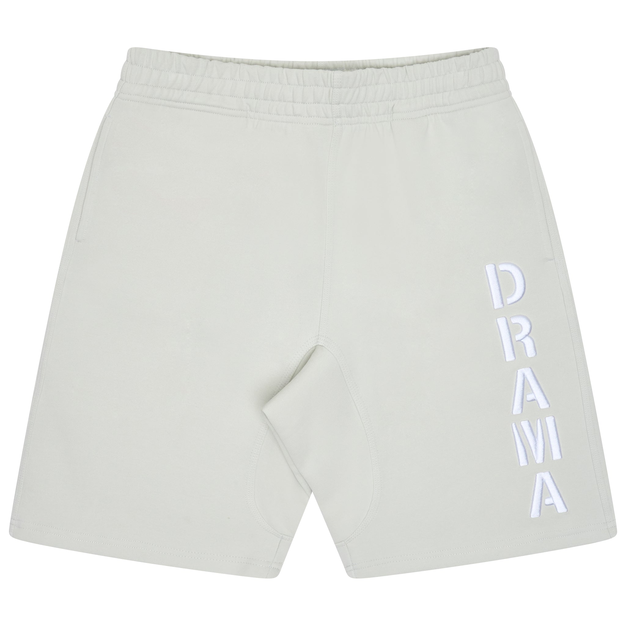 GREY STENCIL COTTON SHORTS