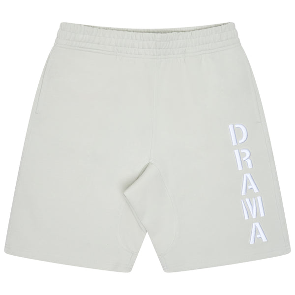 GREY STENCIL COTTON SHORTS