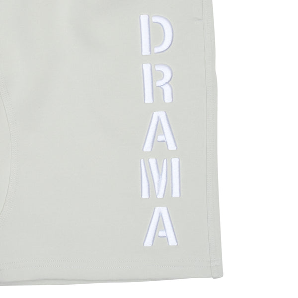 GREY STENCIL COTTON SHORTS
