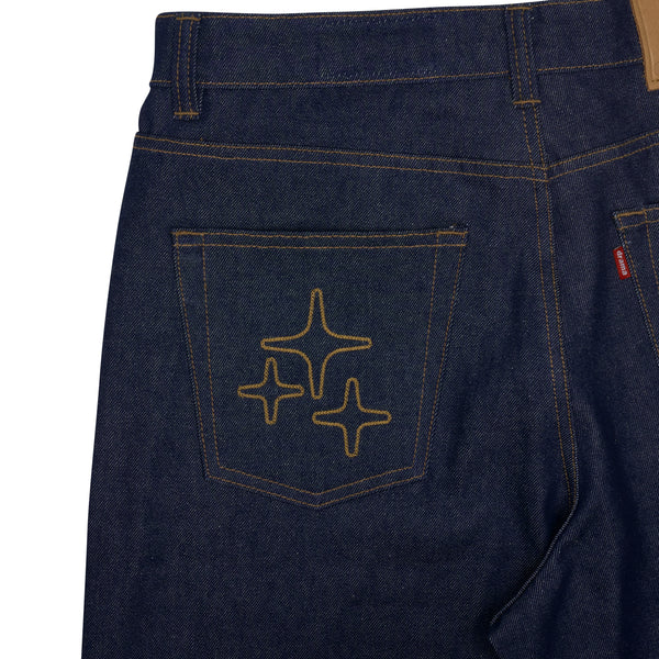 JUMBO JORTS (RAW INDIGO)