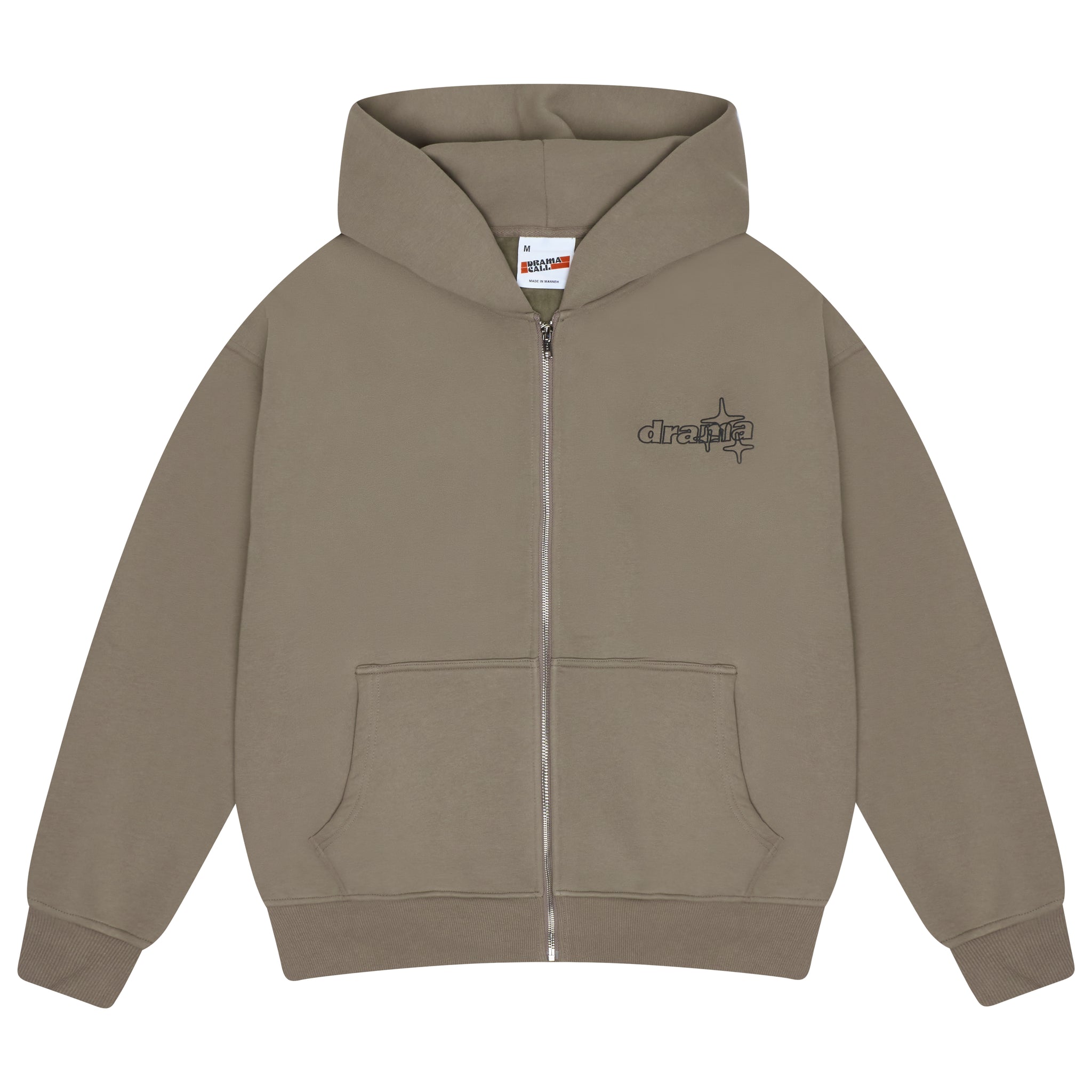 ASH BROWN LINE-STA ZIP UP HEAVY HOOD
