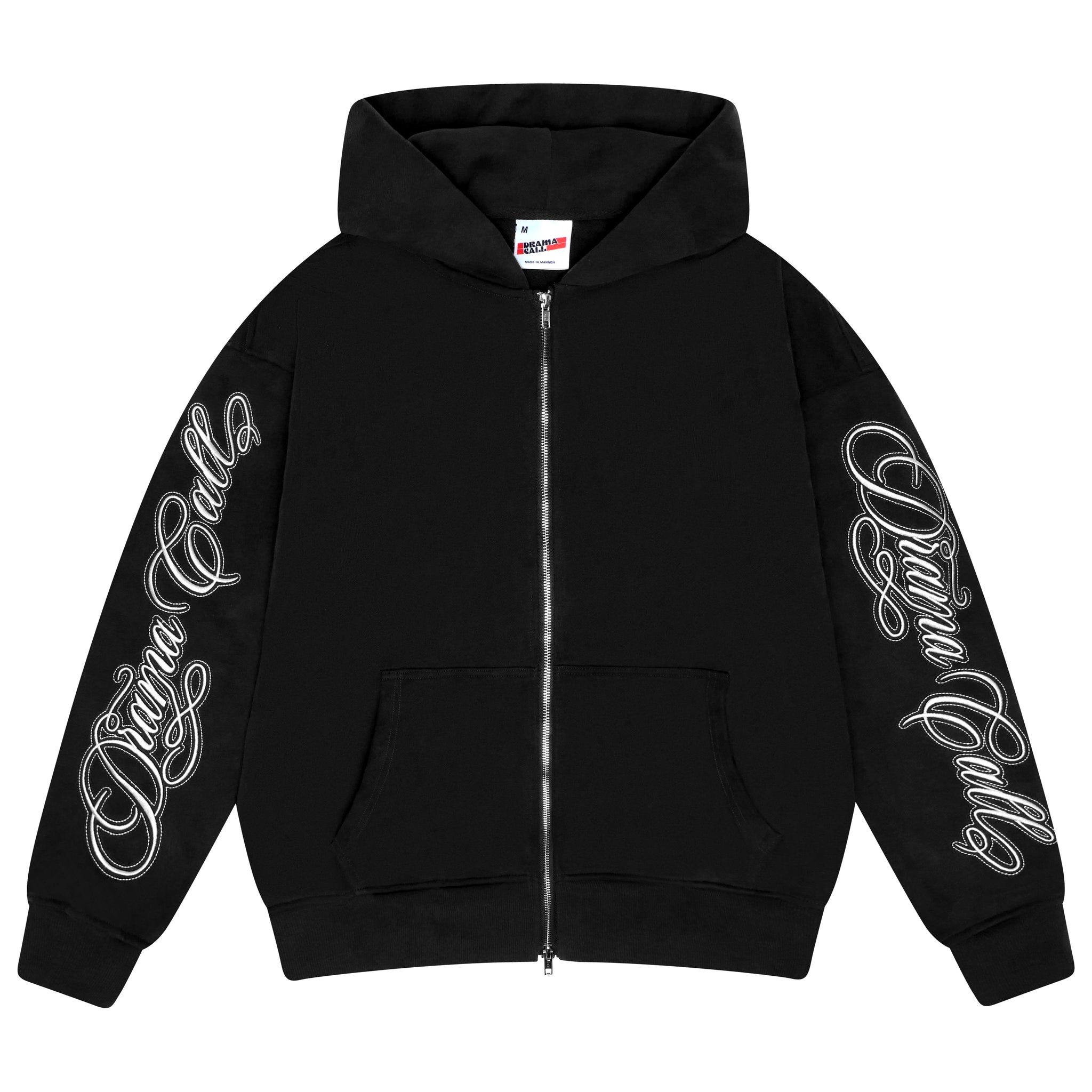 ARM SCRIBBLE HEAVY ZIP UP HOOD (BLACK)