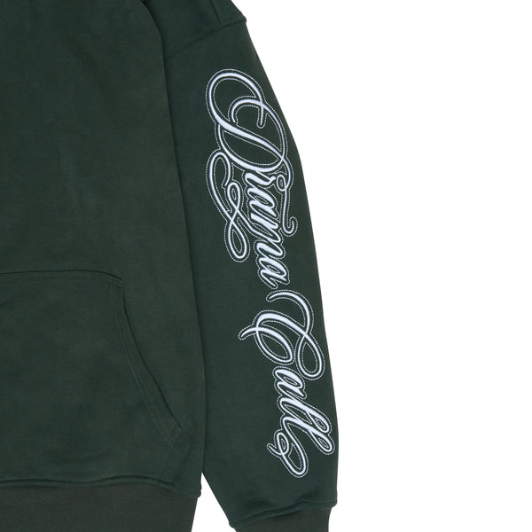 ARM SCRIBBLE ZIP UP HOOD (BOTTLE GREEN)