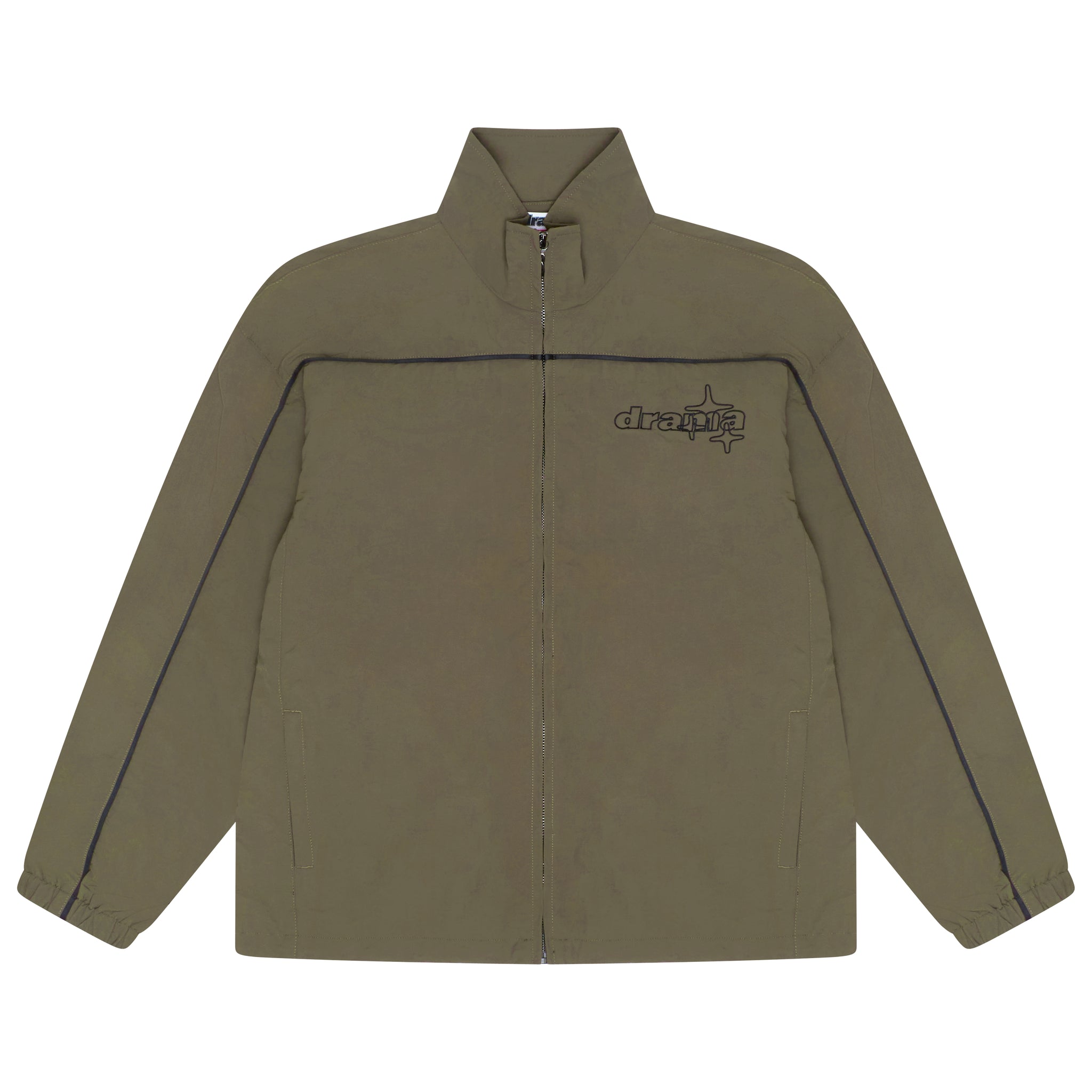 ARMY GREEN LINE-STA TRACK TOP