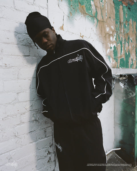 BLACK LINE-STA TRACK PANTS