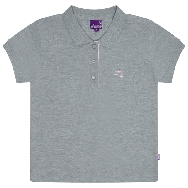 GREY N PINK STA WOMENS POLO