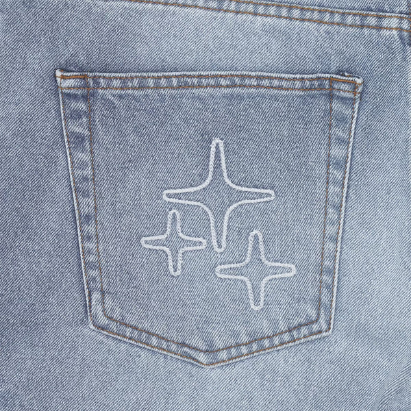 JUMBO JORTS (LIGHT BLUE WASH)
