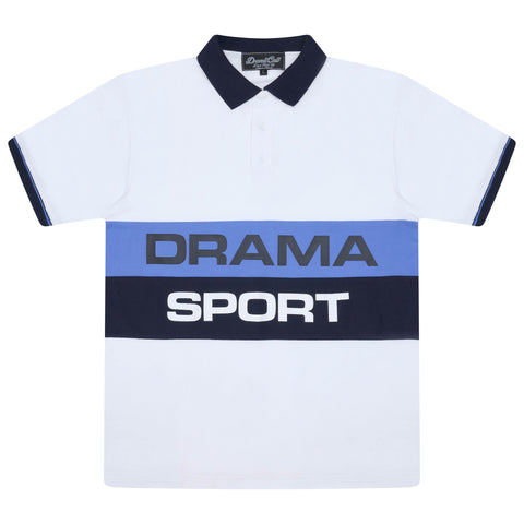 WHITE DRAMA SPORT POLO