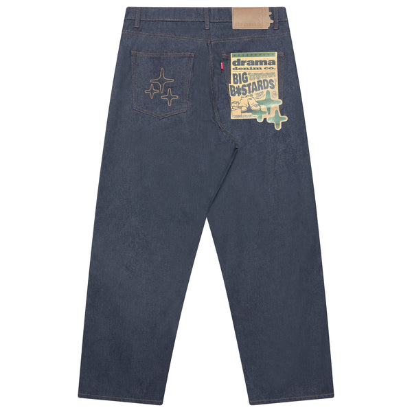 BIG B*STARDS RAW INDIGO DENIM (BAGGY FIT)