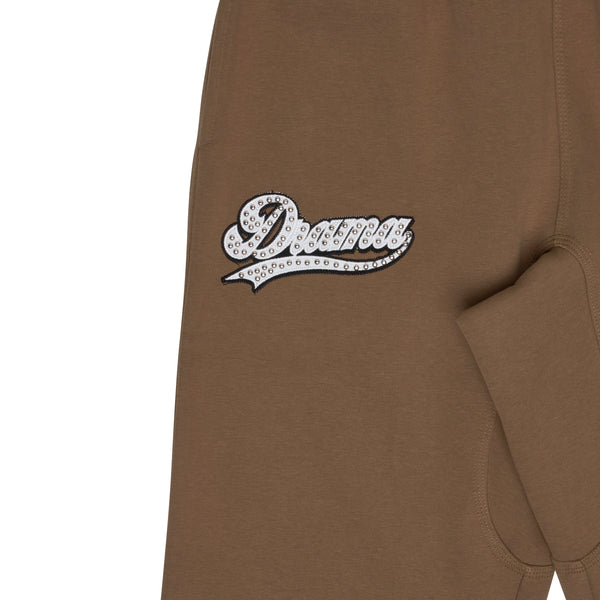 BROWN N CREAM SCRIPT STUD BOTTOMS
