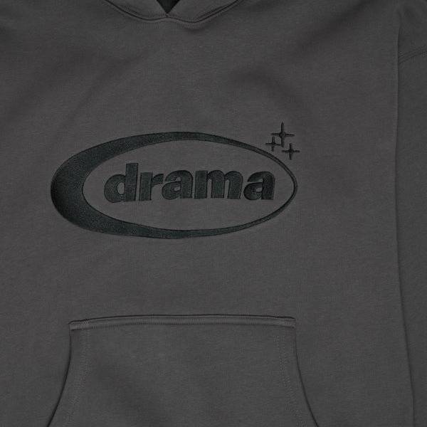 ASH GREY N BLACK OVAL HOOD