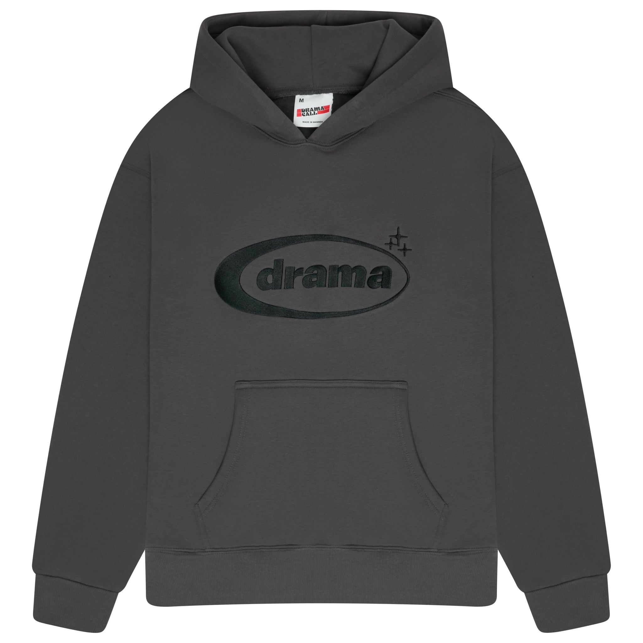 ASH GREY N BLACK OVAL HOOD