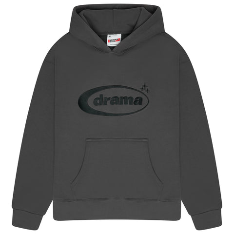 ASH GREY N BLACK OVAL HOOD