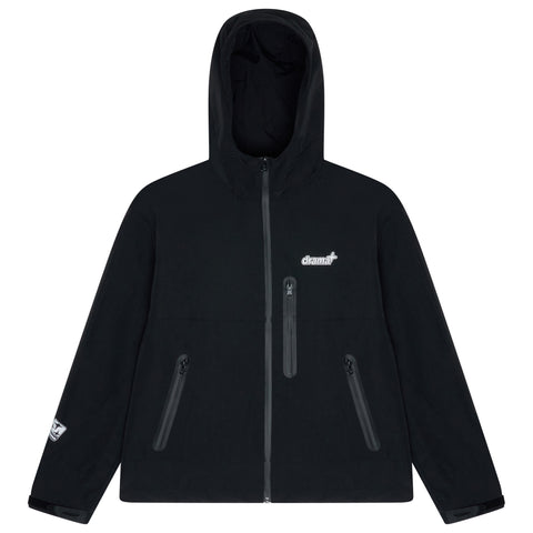 BLACK HEAVY SHELL RAIN JACKET