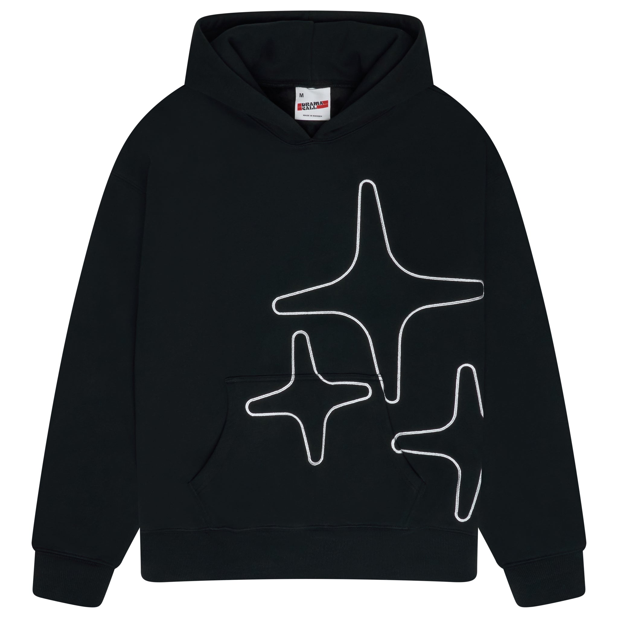 BLACK 3STA STITCH HOOD