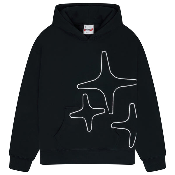 BLACK 3STA STITCH HOOD