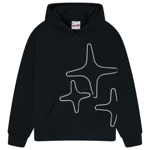 BLACK 3STA STITCH HOOD