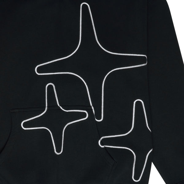 BLACK 3STA STITCH HOOD