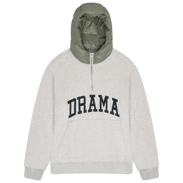 GREY PUFFAH HOOD 1/4 ZIP