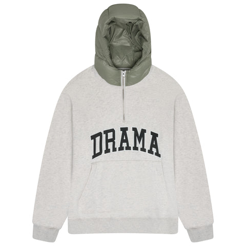 GREY PUFFAH HOOD 1/4 ZIP
