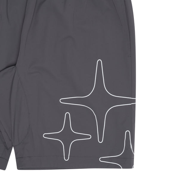 DARK GREY LIGHTWEIGHT NYLON SHORTS
