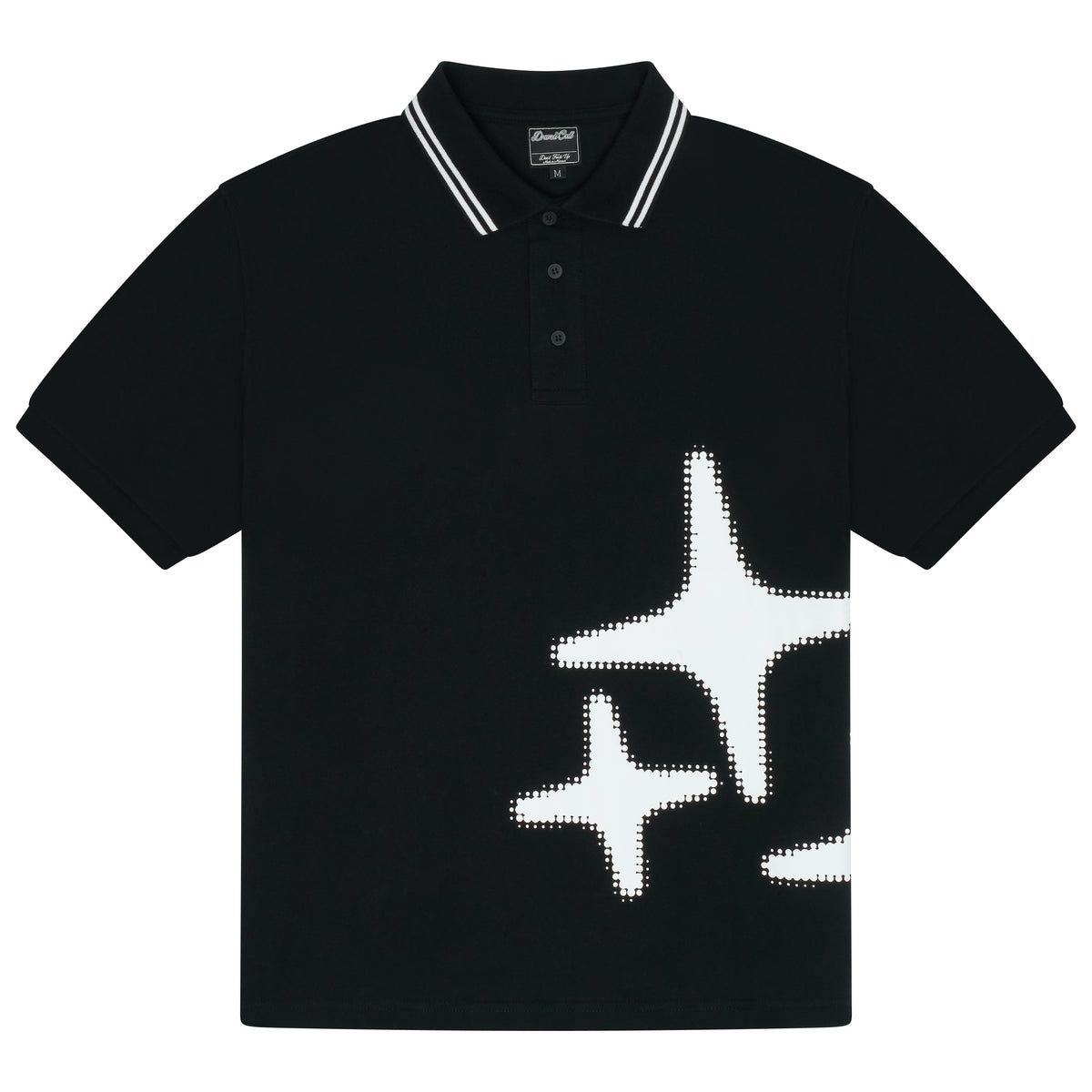 BLACK HALFTONE 3STA POLO - New